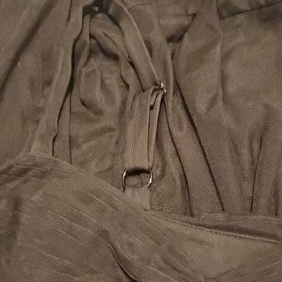 Calvin Klein womens plus size black sheer overlay cocktail maxi dress - Picture 6 of 13